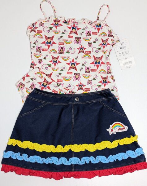 *処分☆女の子用 かわいい水着3点セット(150)