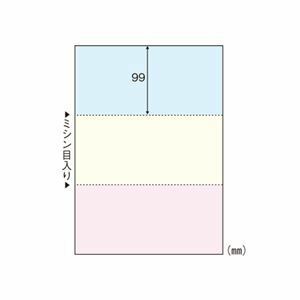 【新品】（まとめ） ヒサゴ マルチプリンタ帳票 A4判3面 カラータイプ FSC2012 100枚入 【×2セット】