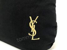 新品未使用 YSLイヴサンローラン SAINT LAURENT ゴールド トートバッグ ブラック キャンバス 黒 刺繍 バッグレディース エコバッグ ロゴ_画像2