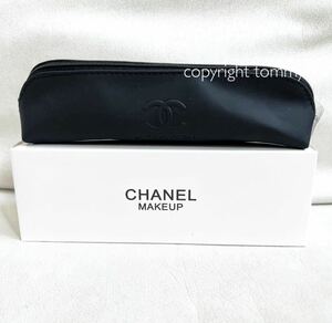 新品未使用 シャネル CHANEL ペンケース ポーチ コスメ ブラック ブラシケース 箱付 ブランド ポーチ　ロゴ 化粧ポーチ コスメ ノベルティ