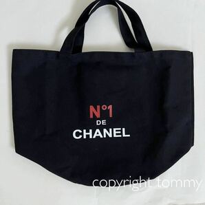 新品未使用 CHANEL シャネル エコバッグ ブラック ノベルティ ブランド 送料無料 ロゴ バッグ カメリア  トートバッグ 非売品 の画像2