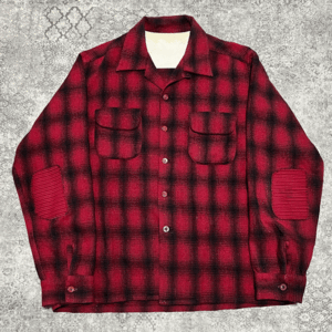 Vintage 50s Ombre Checkerd Wool Shirt オンブレ チェック ウール シャツ レッド ブラック 50年代 ヴィンテージ ビンテージ