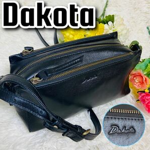 極美品●本革●Dakota●ダコタ●レックス●ショルダーバッグ●ポーチバッグ●ブラック●メンズ●レディース●ショルダーポーチ●