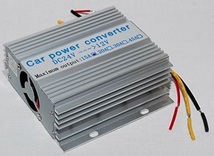 送料無料！★DC-DC コンバーター 24V → 12V 15A 冷却ファン付 デコデコ 直流 電圧 変換器 過電圧保護機能 ★_画像2