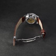 腕時計 メンズ シンプル 自動巻 青針 サファイア ムーンフェイズ GUANQIN オマージュ 白_画像7