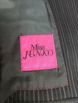 Miss JUNKO ストライプ柄 テーラードジャケット 黒 7号_画像9