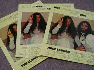 ＬＰ　John Lennon And Yoko Ono With The Elephant's Memory Band　One And One And One Is Three　Europe盤　3枚組 【Bootleg】