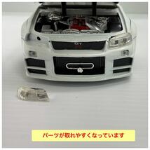 N354【破損 欠品あり】Jada TOYS 1/24 2002 NISSANi SKYLINE GT-R R34 日産 スカイライン ミニカー ジャンク_画像3