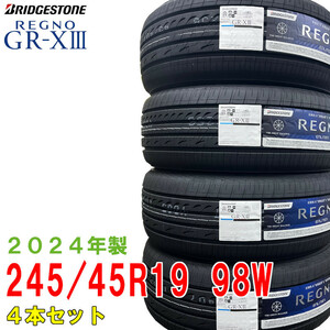 〔2024年製/在庫あり〕　REGNO GR-X3　245/45R19 98W　4本セット　ブリヂストン　日本製　国産　夏タイヤ