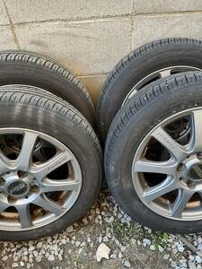 【即決送料無料】中古タイヤ4本セット　155/65R14 MARQUIS 山有り　社外ホイール　ナット付き