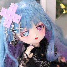 【シンティランテ】DDH-29 カスタムヘッド セミホワイト肌(難あり) レジン盛り+おまけカボションアイ2種　MDD ドール_画像4