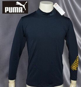 新品 LL 175-185 プーマ ゴルフ PUMA GOLF　インナー コンプレッション ハイネックシャツ 黒 長袖