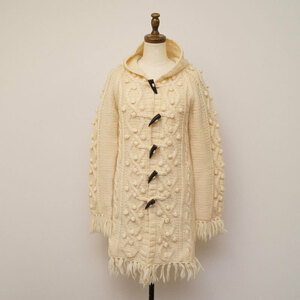 yu52 DIABLE De NUBILEda full cardigan 3 eggshell white knitted girl snow 