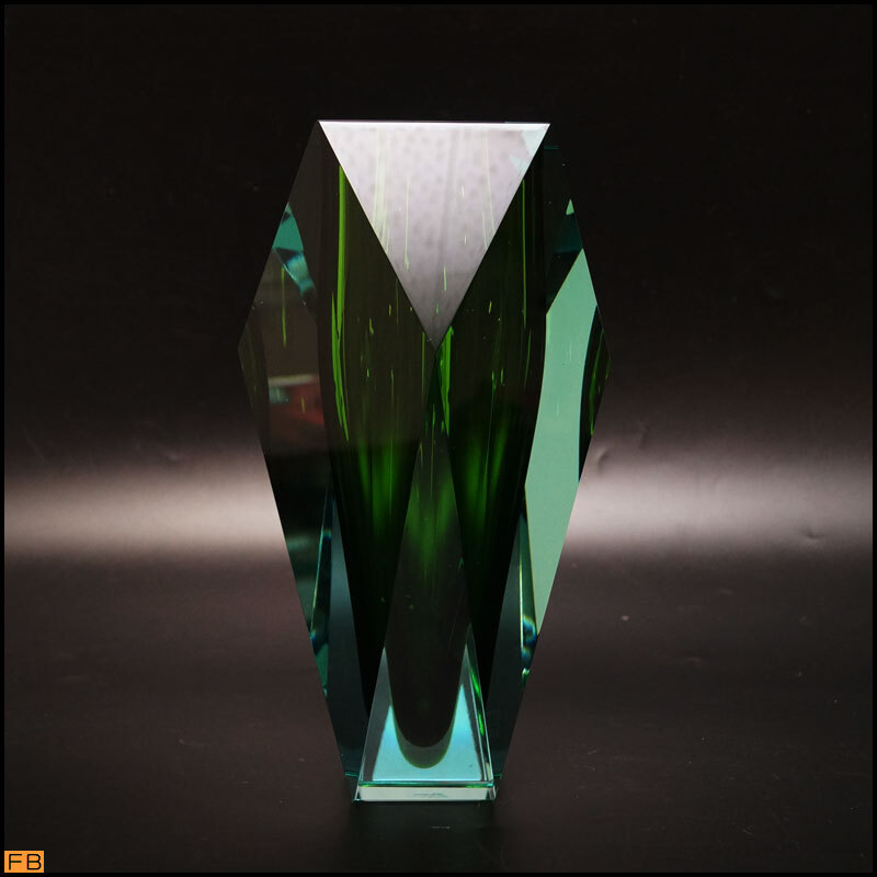 売り切れ必至! ☆共箱 美品☆ 2羽の鳥 【 花器 花瓶 Moser モーゼルクリスタル クリスタルガラス