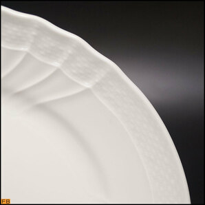 1395-リチャードジノリ◆ベッキオホワイト プレート 3枚 19.5cm ケーキ皿 デザート皿 食器 Richard Ginoriの画像4