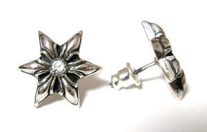 *** silver 925 Star stud earrings dia 1 piece * new goods unused * silicon entering catch Star stud earrings Star earrings 