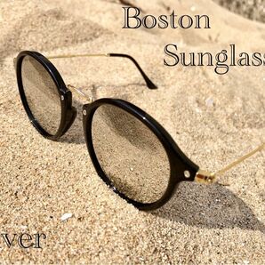 サングラス ボストン メガネ 伊達メガネ UV400　紫外線カット　日焼け対策　男女兼用 メンズ レディース