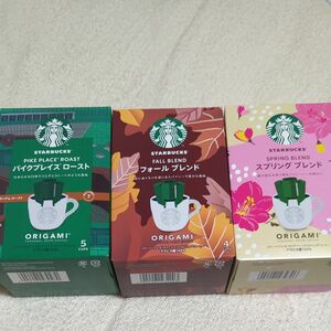 【３箱】スターバックス オリガミ パーソナルドリップコーヒー スプリングブレンド　パイクプレイスロースト　フォールブレンド