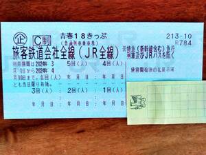 （4/1〜4/2レターパックor速達投函予定。返却不要。）青春18きっぷ 1回分