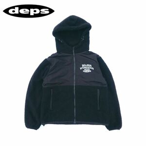 デプス deps ZIP UP BOA HOODIE BLACK XL 黒 レア パーカー 完売品 送料込