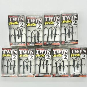 リューギ PIERCE TWIN BRUTAL 2 （5本入）×9 新品 フック RYUGI ダブルフック @555円！ 匿名配送