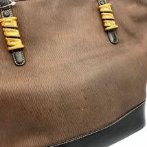 【良品】ロエベ LOEWE ベラスケス レザー トートバッグ ショルダーバッグ ブラック × ブラウン ゴールド金具_画像9