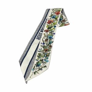 [ almost unused ] Christian Dior Christian DiormitsaD- Mill fioliD-Millefiori scarf white 