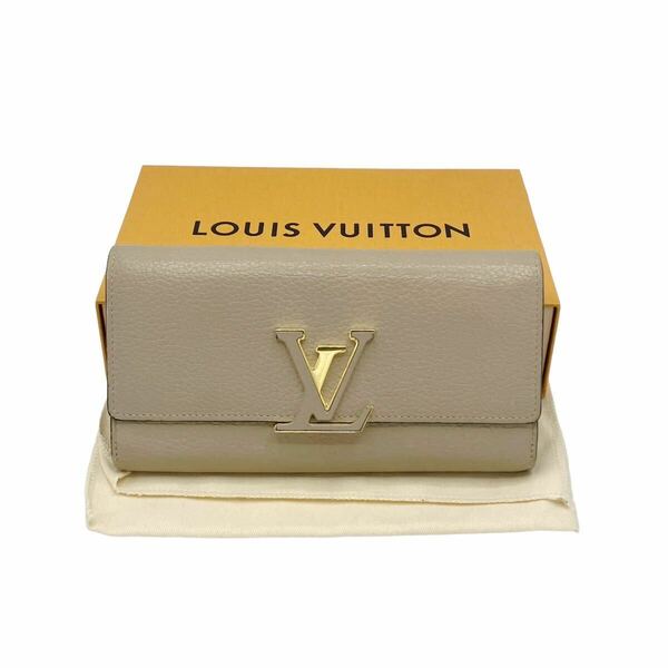 【美品】ルイヴィトン LOUIS VUITTON M61249 トリヨン ポルトフォイユ カプシーヌ 長財布 ガレ ベージュ