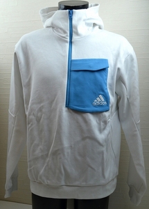 ☆【adidas アディダス】ハーフジップパーカー HL3859 WHITE XLサイズ