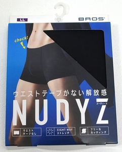 ★【BROS ブロス】ウエストテープがない解放感 NUDYZ ボクサーパンツ（前閉じ） GT3000 ブラック LLサイズ