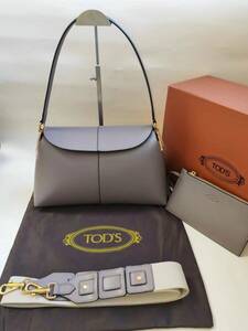 TOD'S トッズ Tケース レザー メッセンジャー トート バッグ マイクロ #5431115