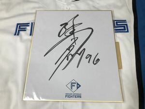  Japan ham Fighter z... autograph autograph square fancy cardboard Logo square fancy cardboard 