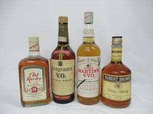 1円★未開栓【ウイスキー】まとめ売り 4本セット Old Rarity Seagrams VO JAMES MARTINS VVO ロバートブラウン 750ml 760ml　E