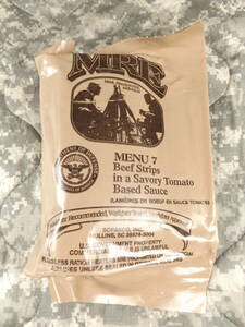 MREレーション MENU -7 2023年4月検品 米軍 ミリ飯 ミリメシ 戦闘糧食 非常食 備蓄 保存食 防災 地震 車中泊 キャンプ 送料無料