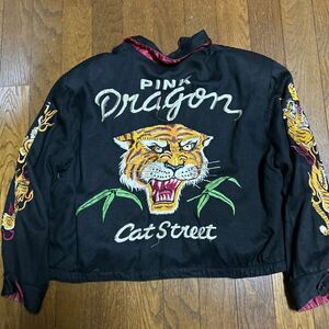  первый период крем soda Japanese sovenir jacket . розовый Dragon черный Cat's tsu Magic контри-рок Vintage 