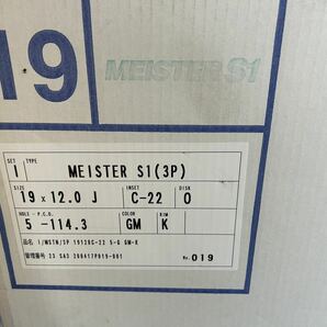 新品未使用品 WORK マイスターS1 3P 深リム 19 in 12J -14 -22 5H 114.3 ワーク Meister リム幅134㎜ 172㎜ GTR の画像10