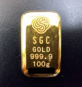 ◆　ＳＧＣ 100g　FINE GOLD　999.9 インゴット　K24　純金　◆　 送料無料