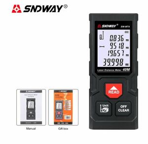  free shipping unused goods Sndway 40 meter measurement laser rangefinder ruler digital 