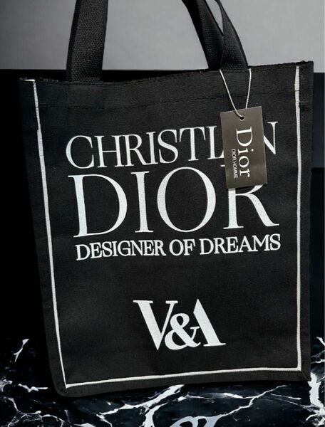 【非売品】Dior ディオールV&A 美術館限定 ノベルティ トートバッグ 新品 ブラック 