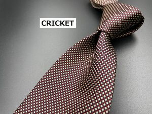 CRICKET　クリケット　チェック柄　ネクタイ　3本以上送料無料　ワインレッド系　0205002