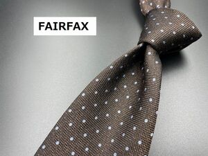 【超美品】FAIRFAX　フェアーファックス　ドット柄　ネクタイ　3本以上送料無料　ブラウン　0302175