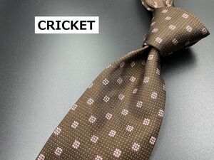 【超美品】CRICKET　クリケット　ドット柄　ネクタイ　3本以上送料無料　ワインレッド　0302092