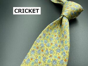 【美品】CRICKET　クリケット　花柄　ネクタイ　3本以上送料無料　イエロー　0303230