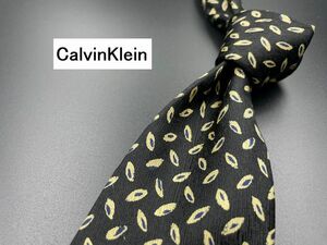 【超美品】CalvinKlein　カルバンクライン　ドット柄　ネクタイ　3本以上送料無料　ブラック　0303125