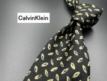 【超美品】CalvinKlein　カルバンクライン　ドット柄　ネクタイ　3本以上送料無料　ブラック　0303125_画像1