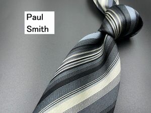 PaulSmith　ポールスミス　レジメンタル柄　ネクタイ　3本以上送料無料　ネイビー系　0304036