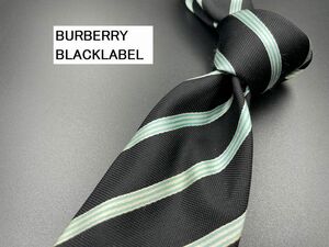 BURBERRY BLACK LABEL　バーバリーブラックレーベル　ロゴ＆レジメンタル柄　ネクタイ　3本以上送料無料　ブラック　0303225