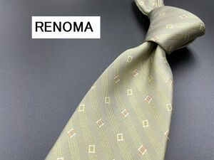 【超美品】RENOMA　レノマ　ドット柄　ネクタイ　3本以上送料無料　グレイブラウン　0304185