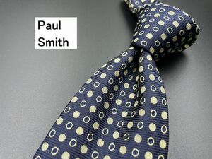 【超美品】PaulSmith　ポールスミス　ドット柄　ネクタイ　3本以上送料無料　ネイビー　0304105