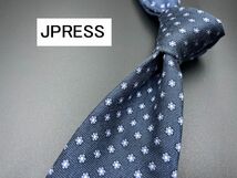 【超美品】JPRESS　ジェイプレス　花柄　ネクタイ　3本以上送料無料　ネイビー　0304157_画像1